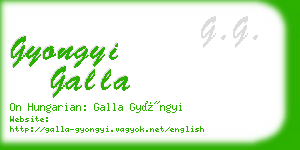 gyongyi galla business card